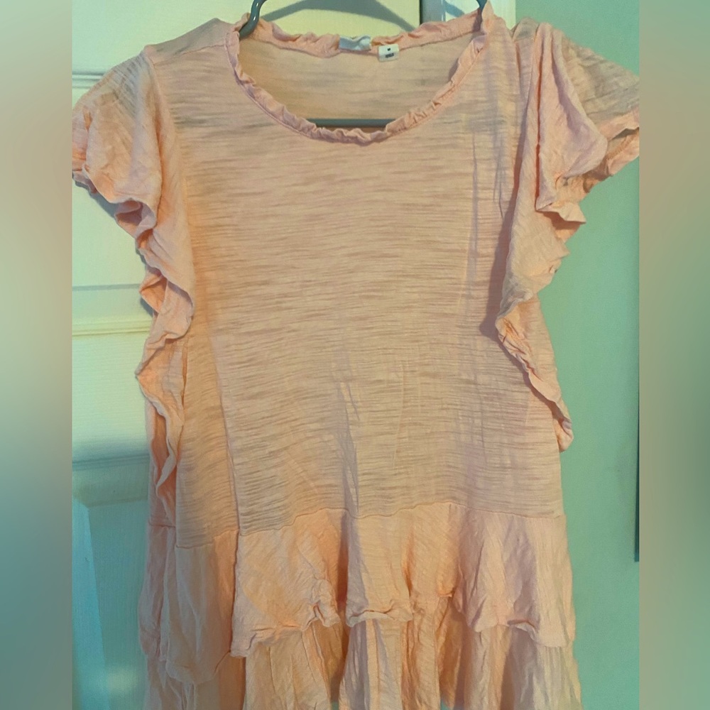 Gap top with ruffled detail